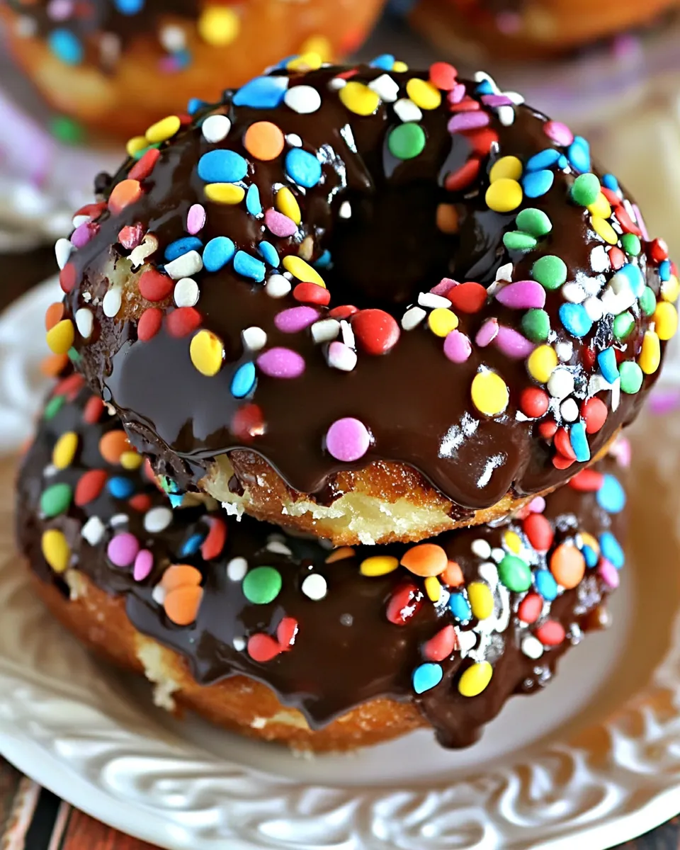 Easy Cake Mix Donuts with Chocolate Glaze photo