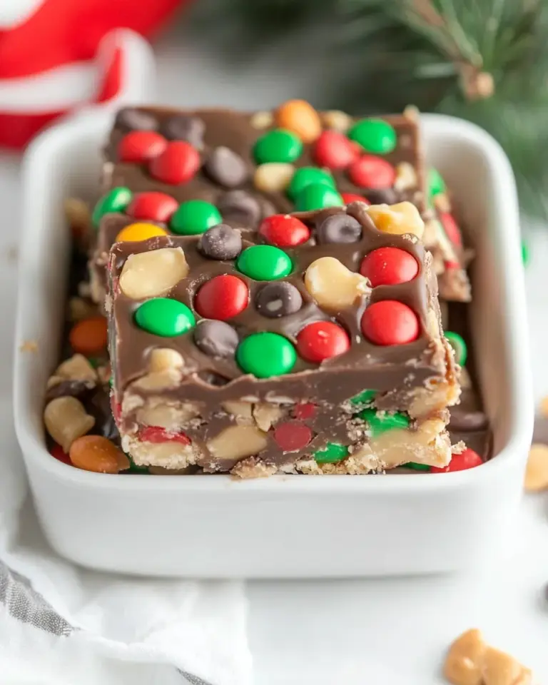 Homemade Candy Topped Toffee Squares photo