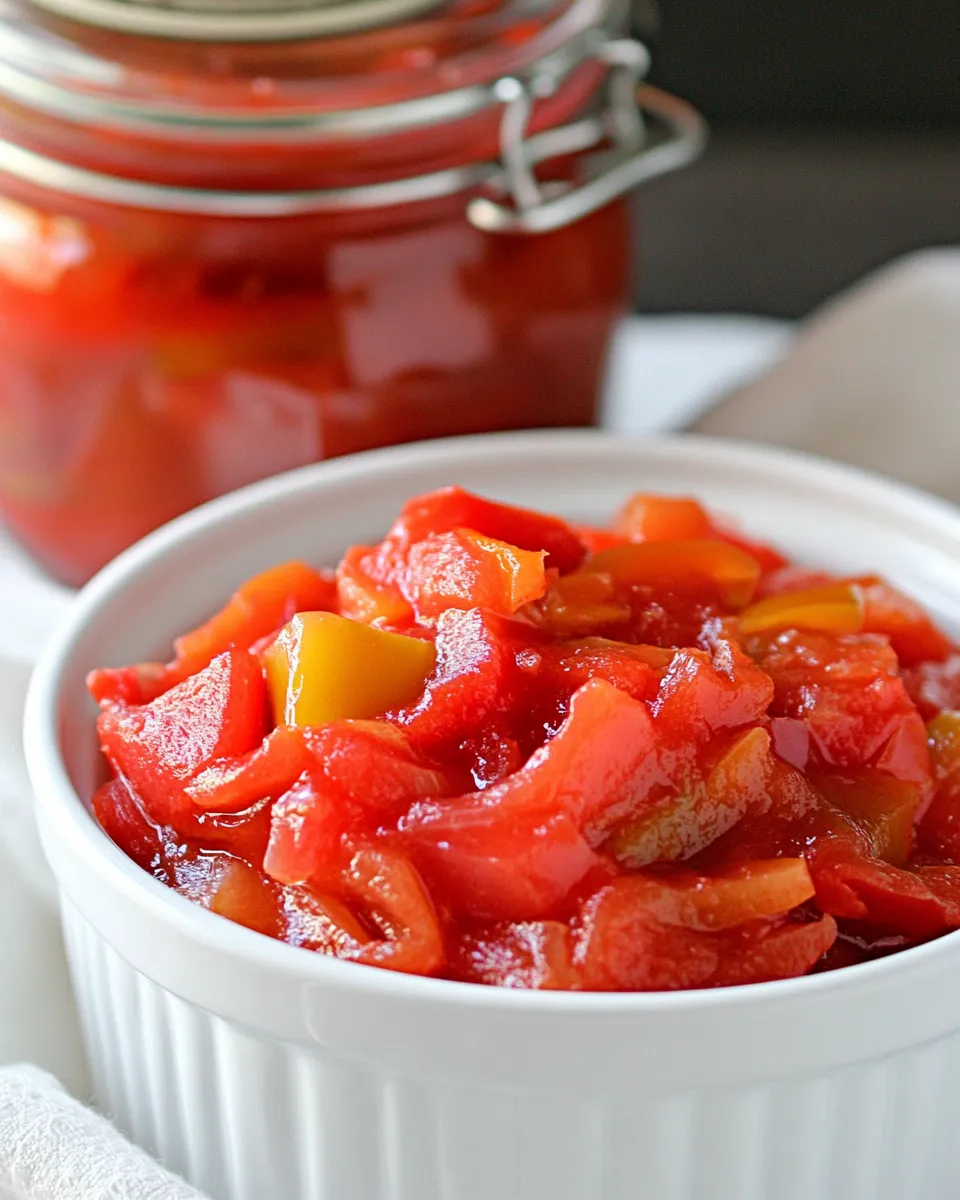 Easy Canned Bell Peppers Recipe shot