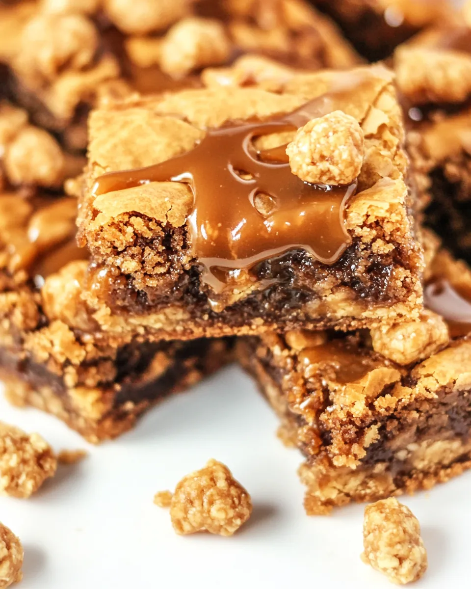 Delicious Caramel Blondies with Crunch Bars dish photo