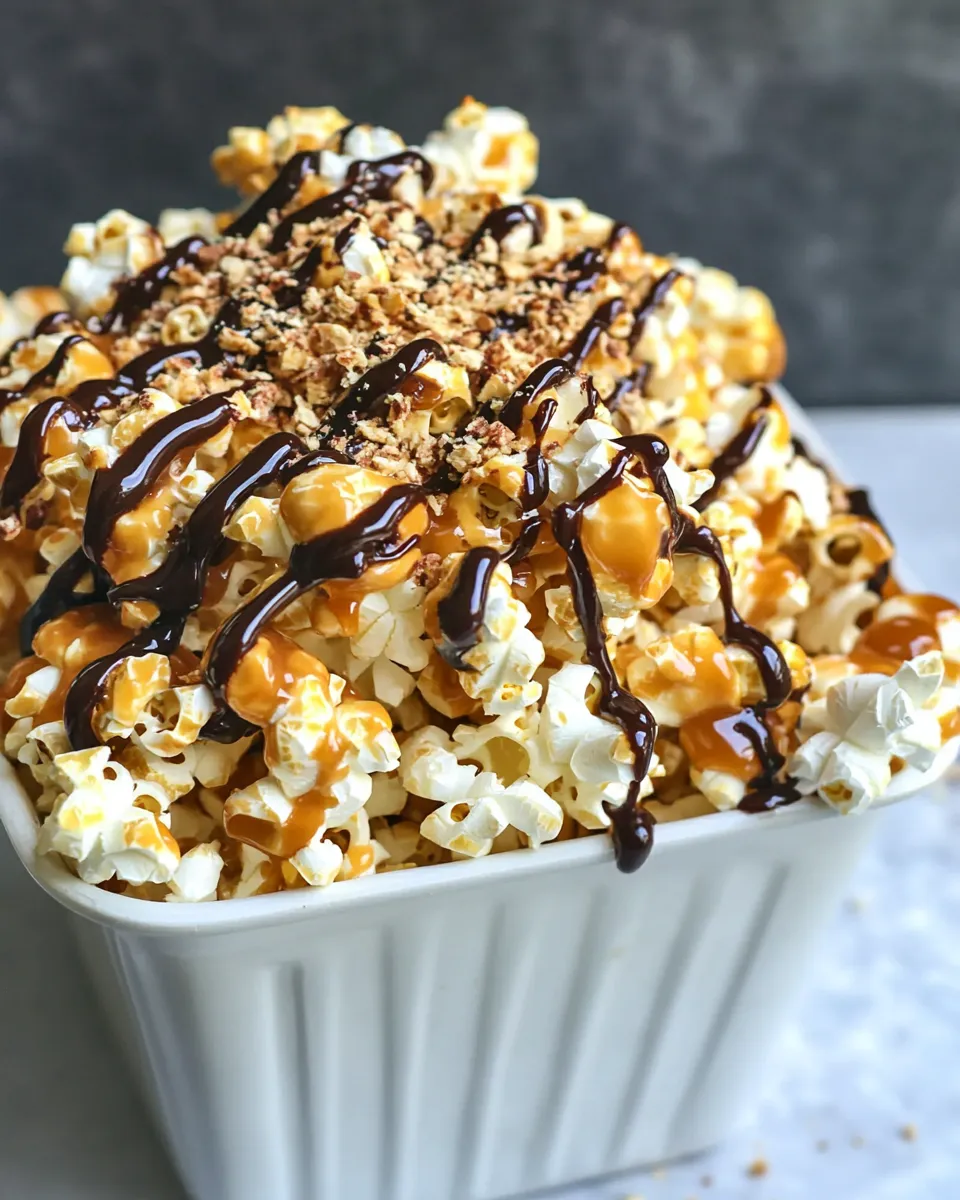 Easy Caramel Crunch Popcorn Recipe shot