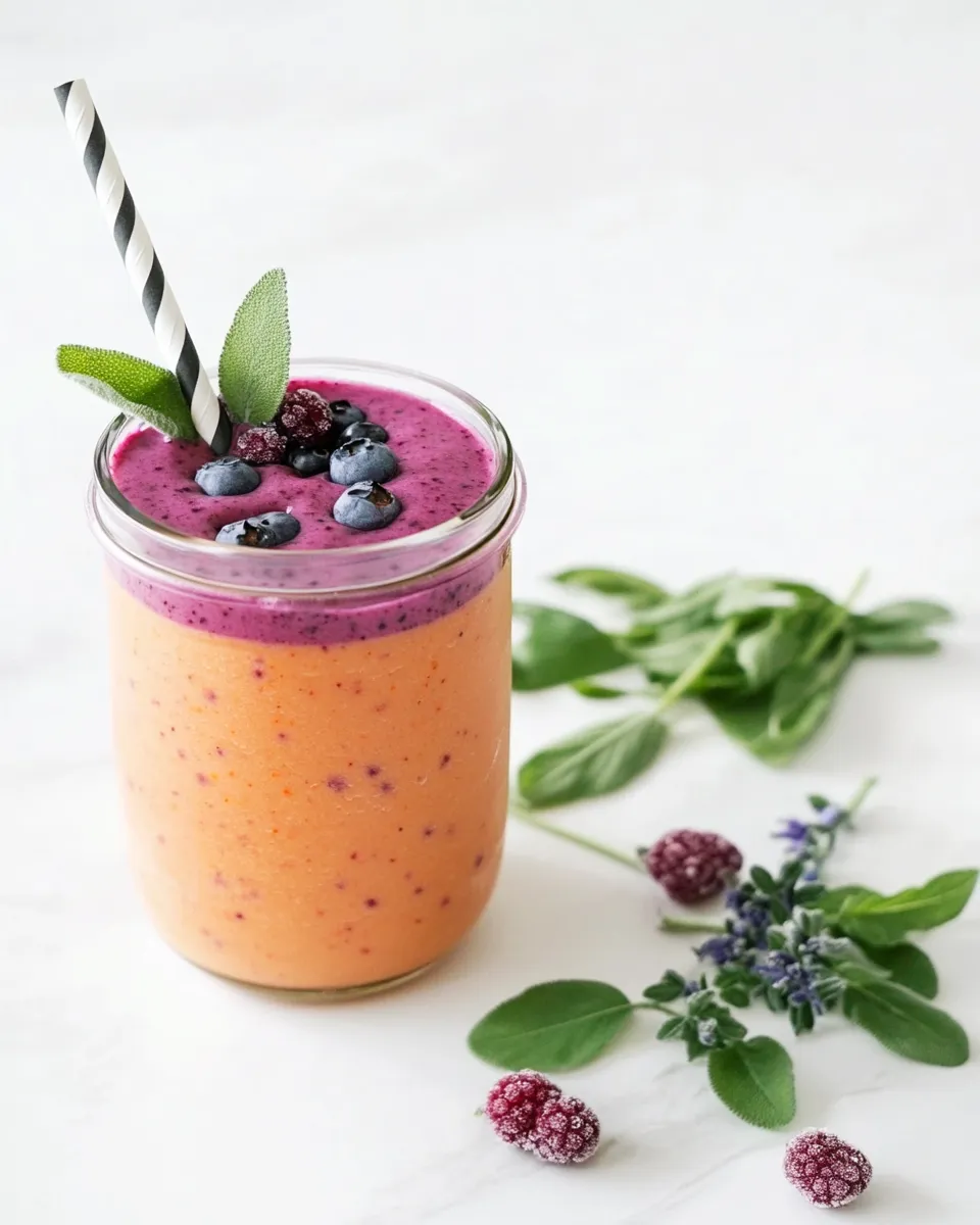 Fresh Carrot Berry Smoothie dish photo