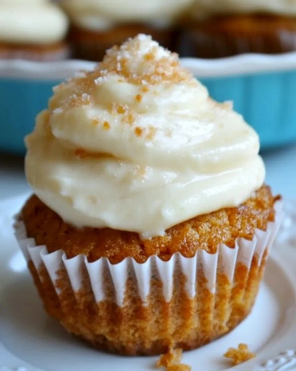 Homemade Carrot Cupcakes with Cream Cheese Frosting photo