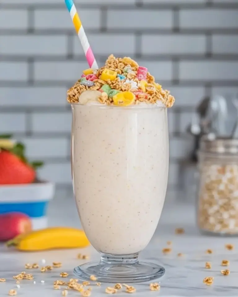 Homemade Cereal Milk Breakfast Smoothie (3 Ways!) photo