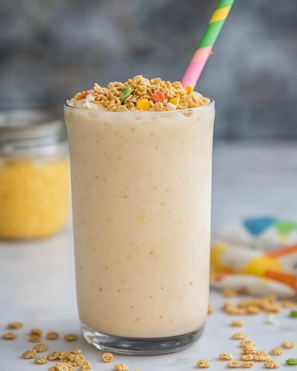 Easy Cereal Milk Breakfast Smoothie (3 Ways!) recipe photo