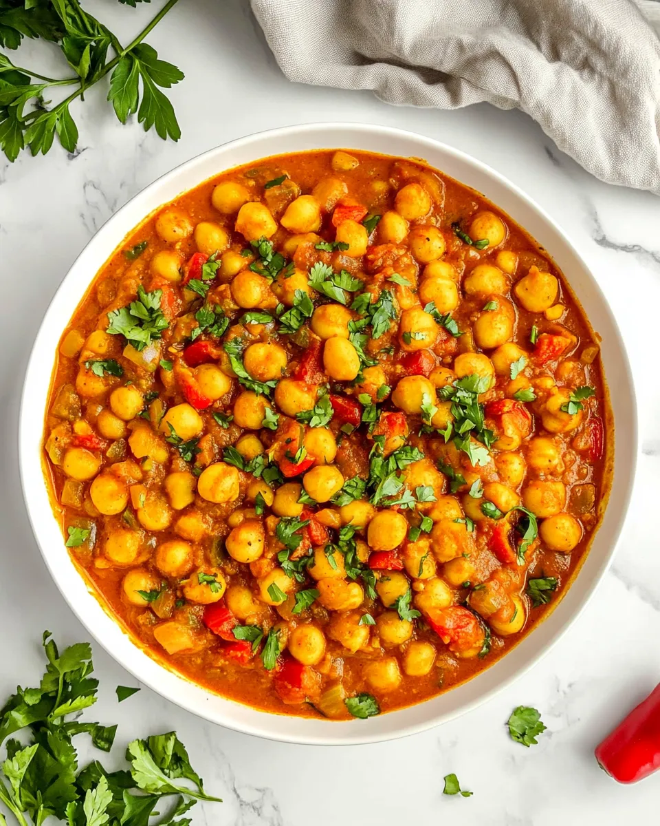 Delicious Chana Masala shot