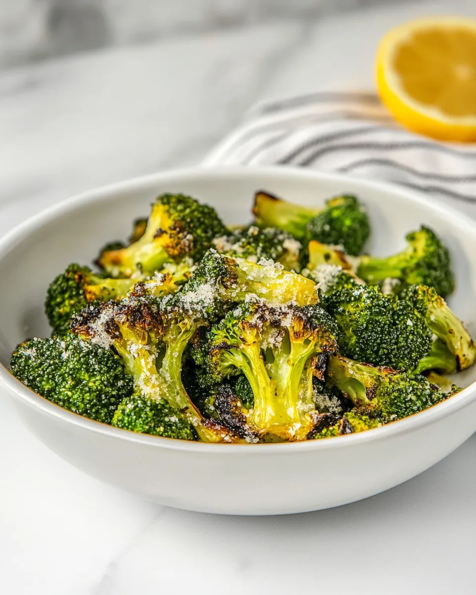 Easy Charred Broccoli food shot