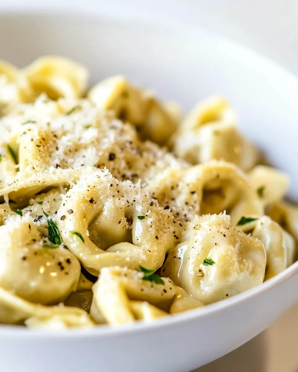 Classic Cheese Tortellini in Garlic Butter Sauce image
