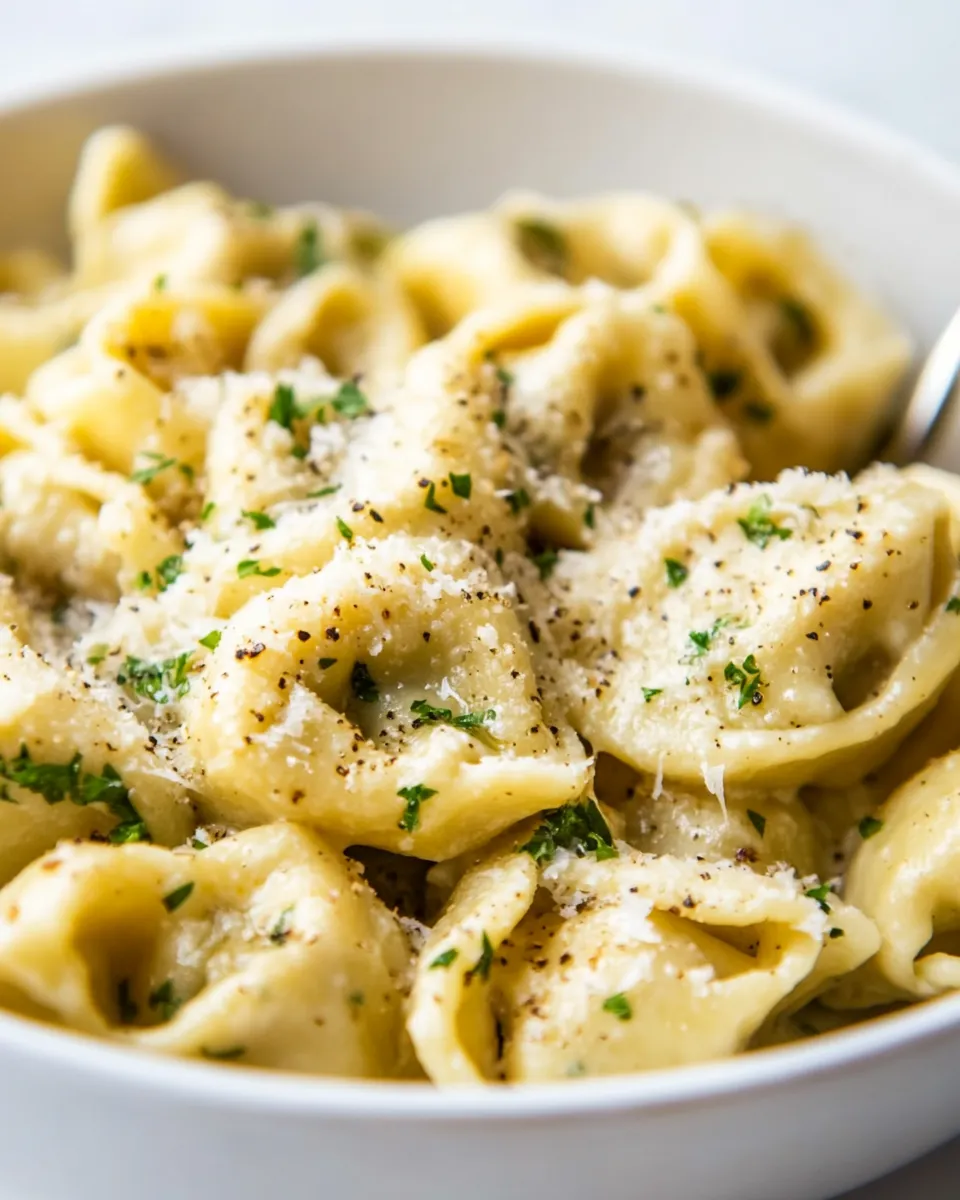 Easy Cheese Tortellini in Garlic Butter Sauce recipe photo