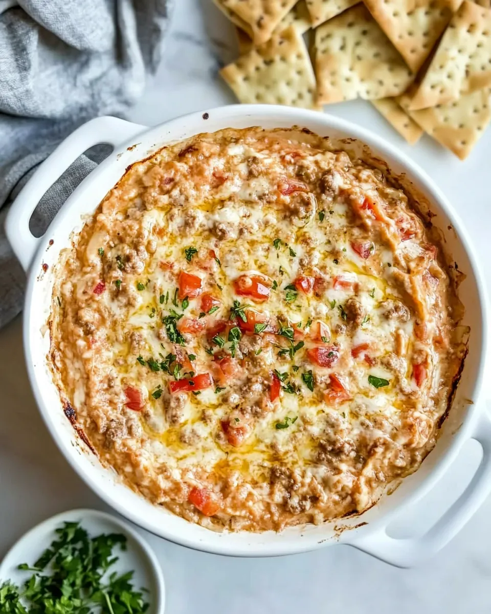 Delicious Cheeseburger Dip shot