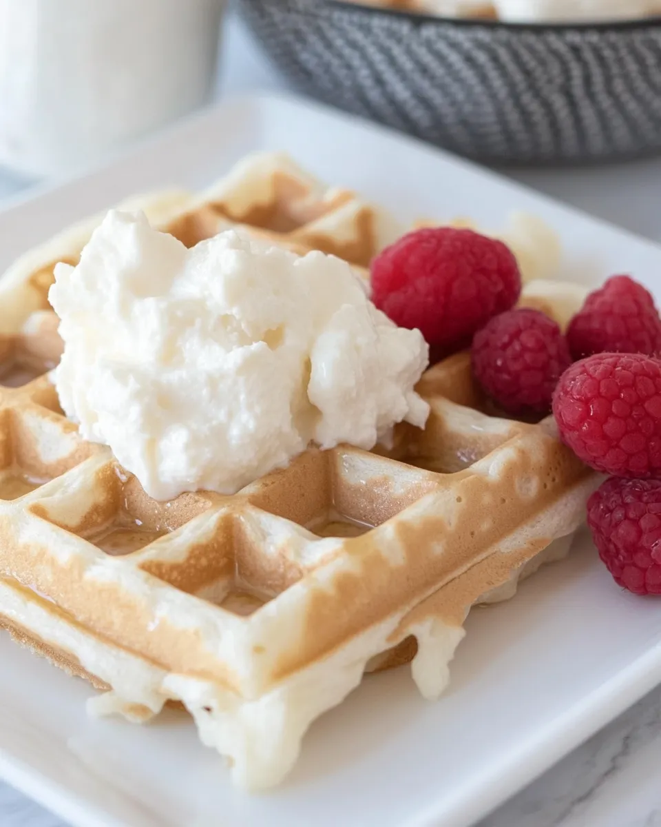 Delicious Cheesecake Waffles shot