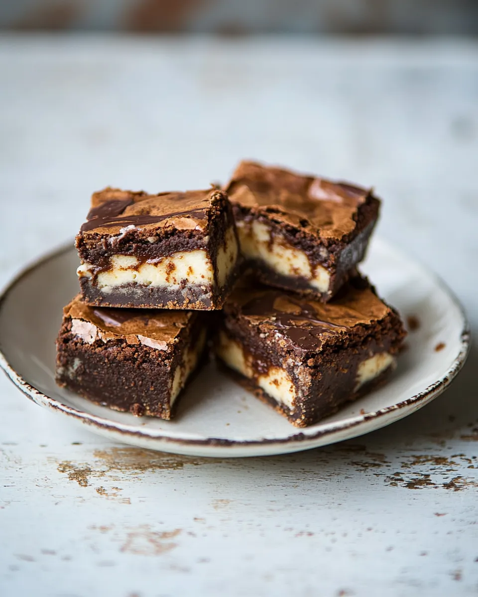 Delicious Cheesecake brownies with chocolate Romany Creams image