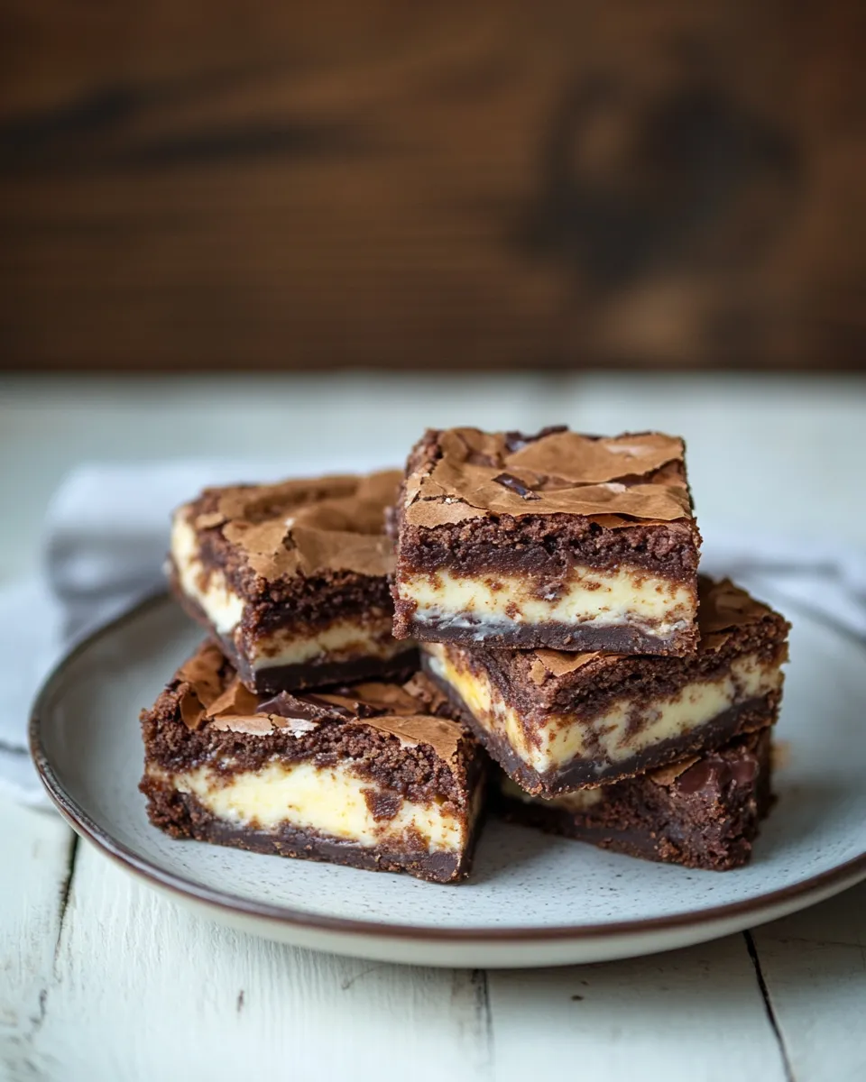 Easy Cheesecake brownies with chocolate Romany Creams recipe photo