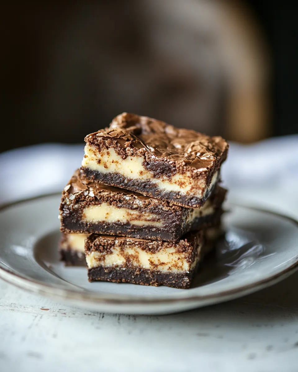 Amazing Cheesecake brownies with chocolate Romany Creams shot