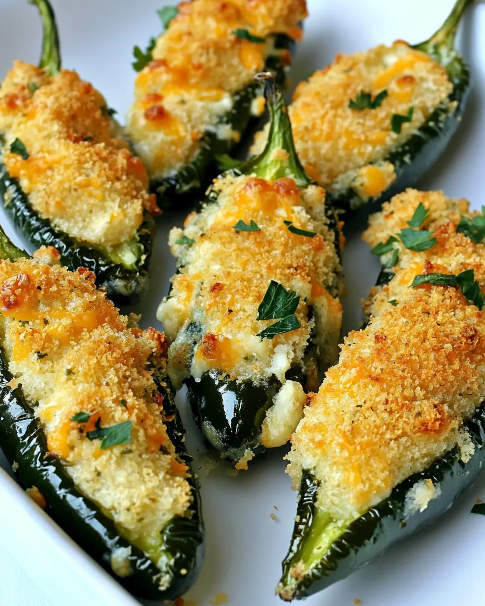 Delicious Cheesy Baked Jalapeno Poppers image
