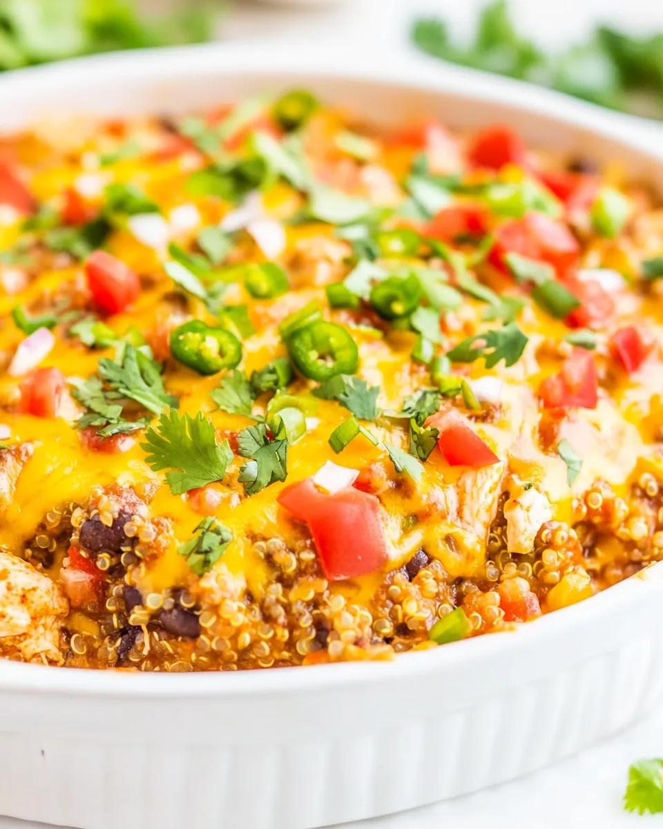 Healthy Cheesy Chicken Enchilada Quinoa recipe photo
