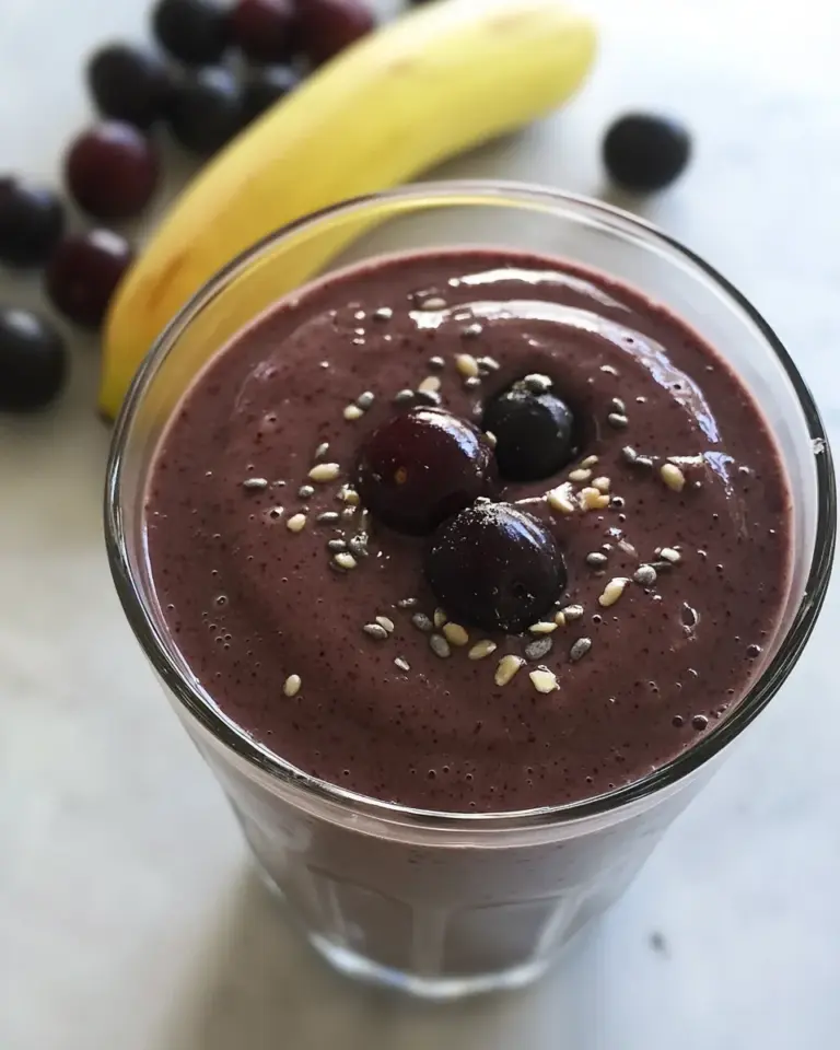 Homemade Cherry Almond Green Smoothie photo