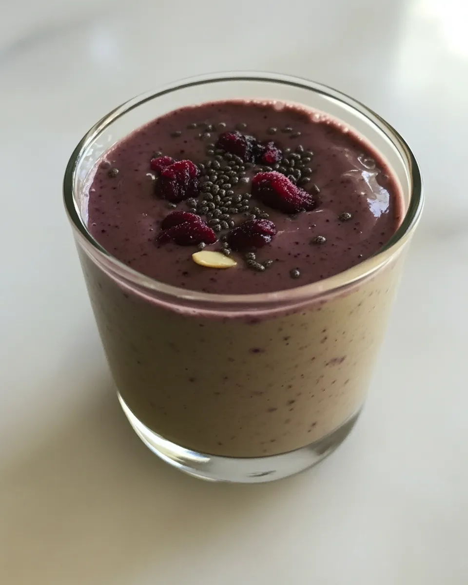 Delicious Cherry Almond Green Smoothie shot