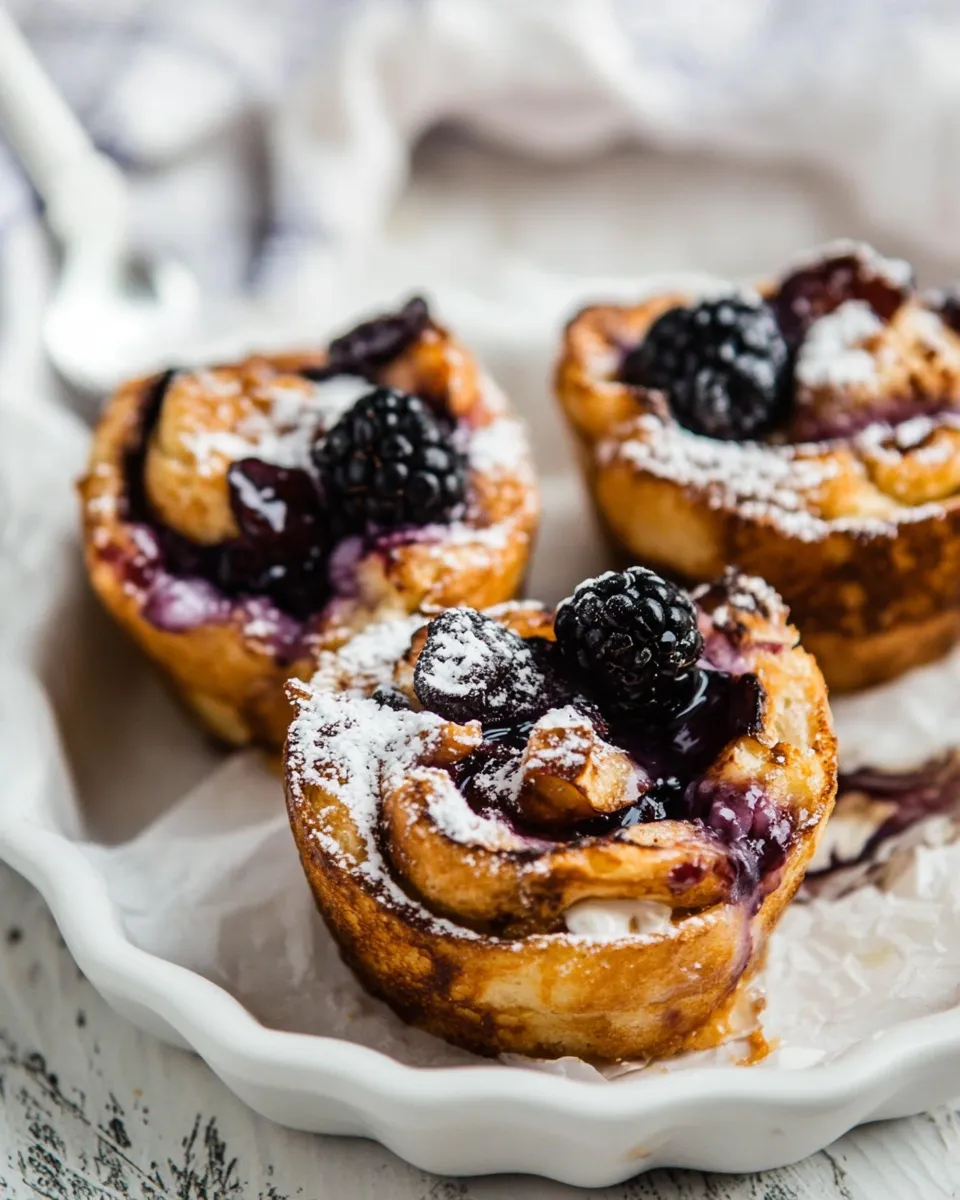 Tasty Cherry Yogurt French Toast Cups dish photo