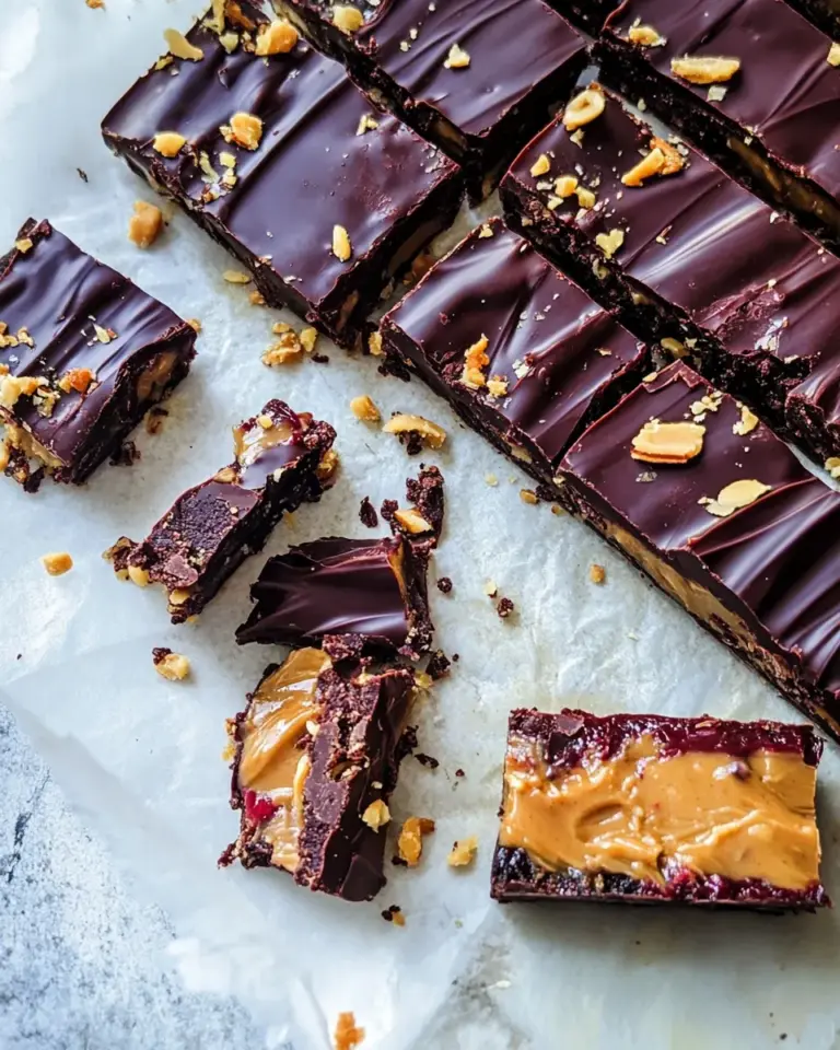 Homemade Chewy Chocolate Peanut Butter Crunch Bars. photo