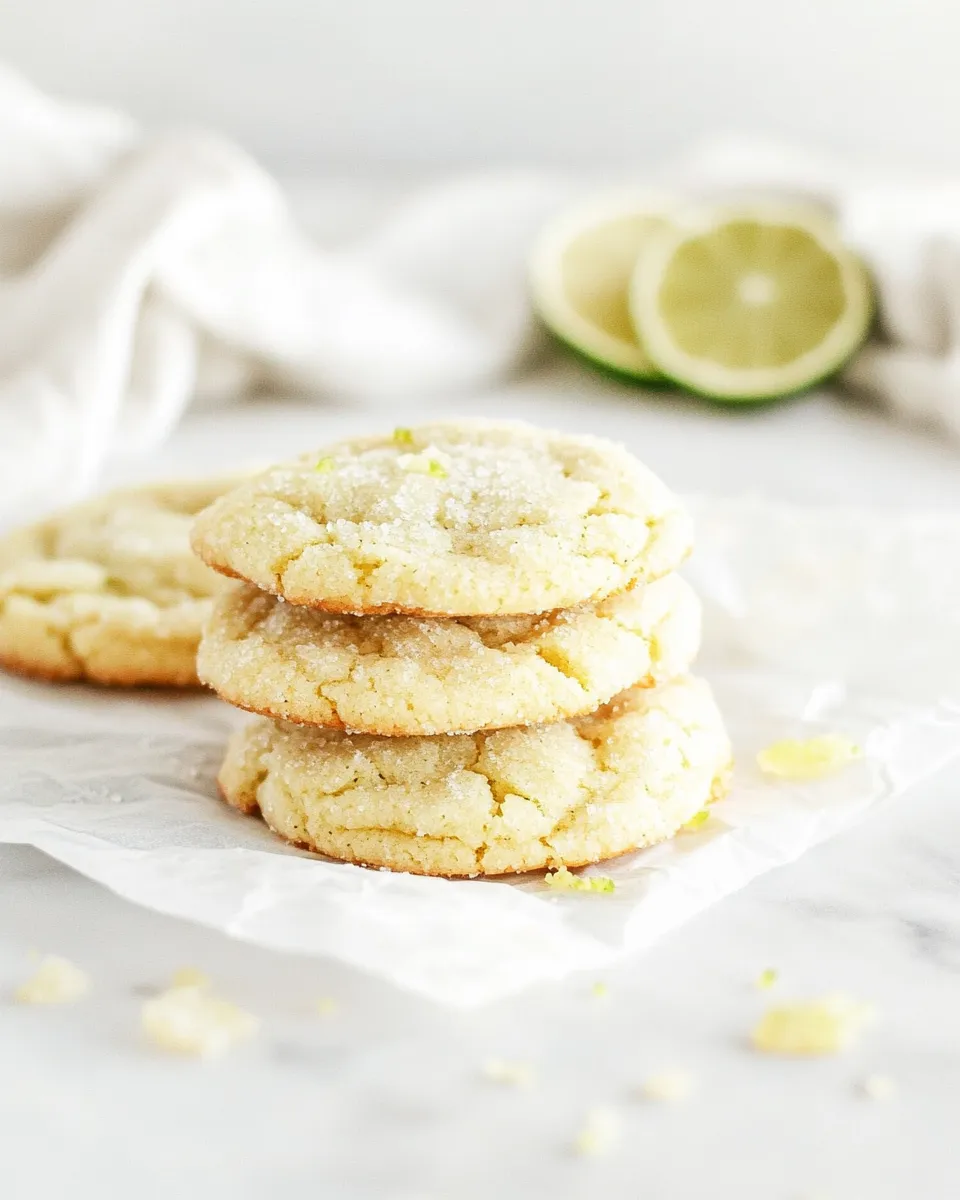 Delicious Chewy Lime Sugar Cookies shot