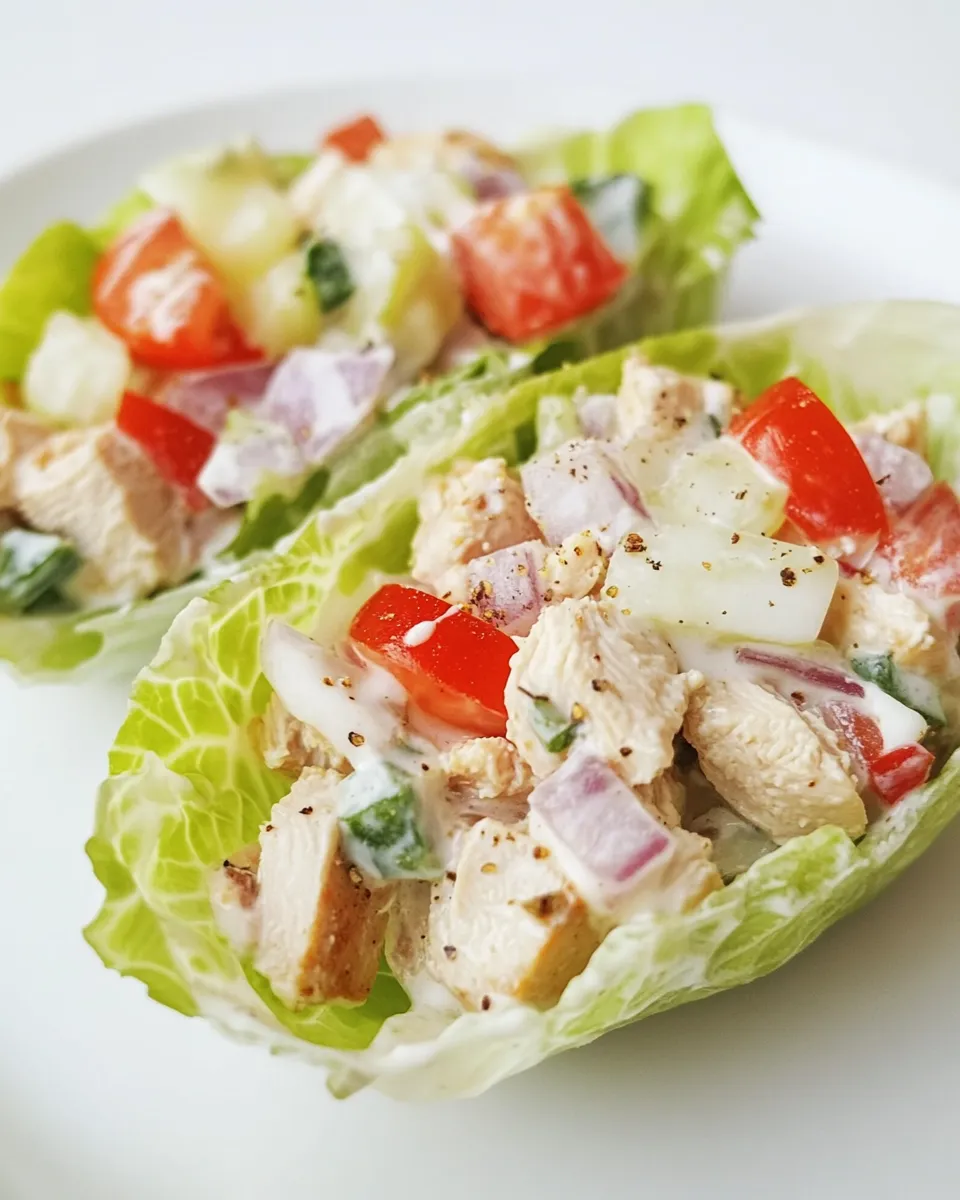 Classic Chicken Caesar Lettuce Cups image