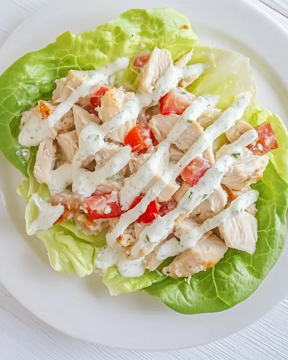Easy Chicken Caesar Lettuce Cups recipe photo