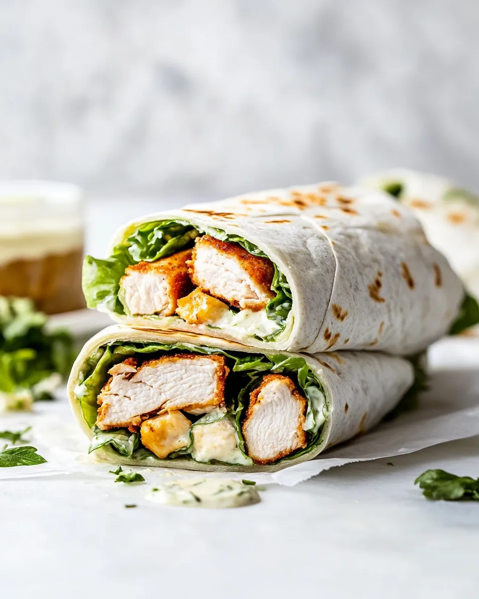Healthy Chicken Caesar Wrap recipe photo
