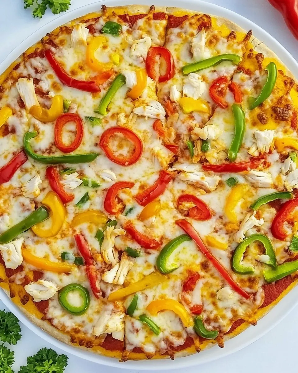Delicious Chicken Crust Pizza shot