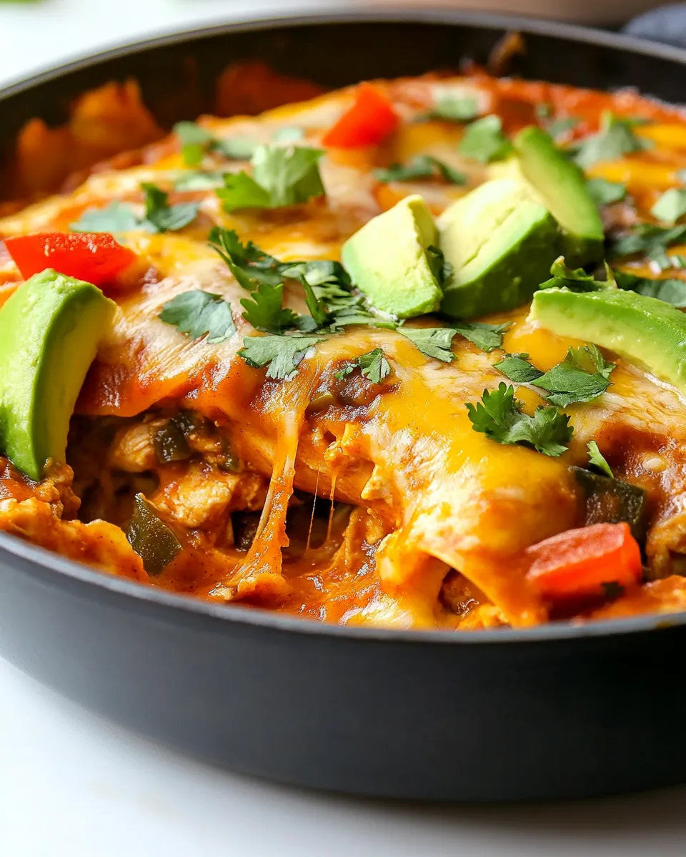 Delicious Chicken Enchilada Skillet image