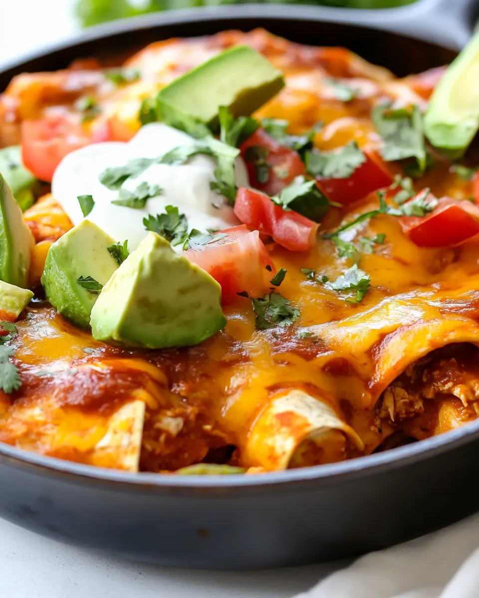 Savory Chicken Enchilada Skillet recipe photo