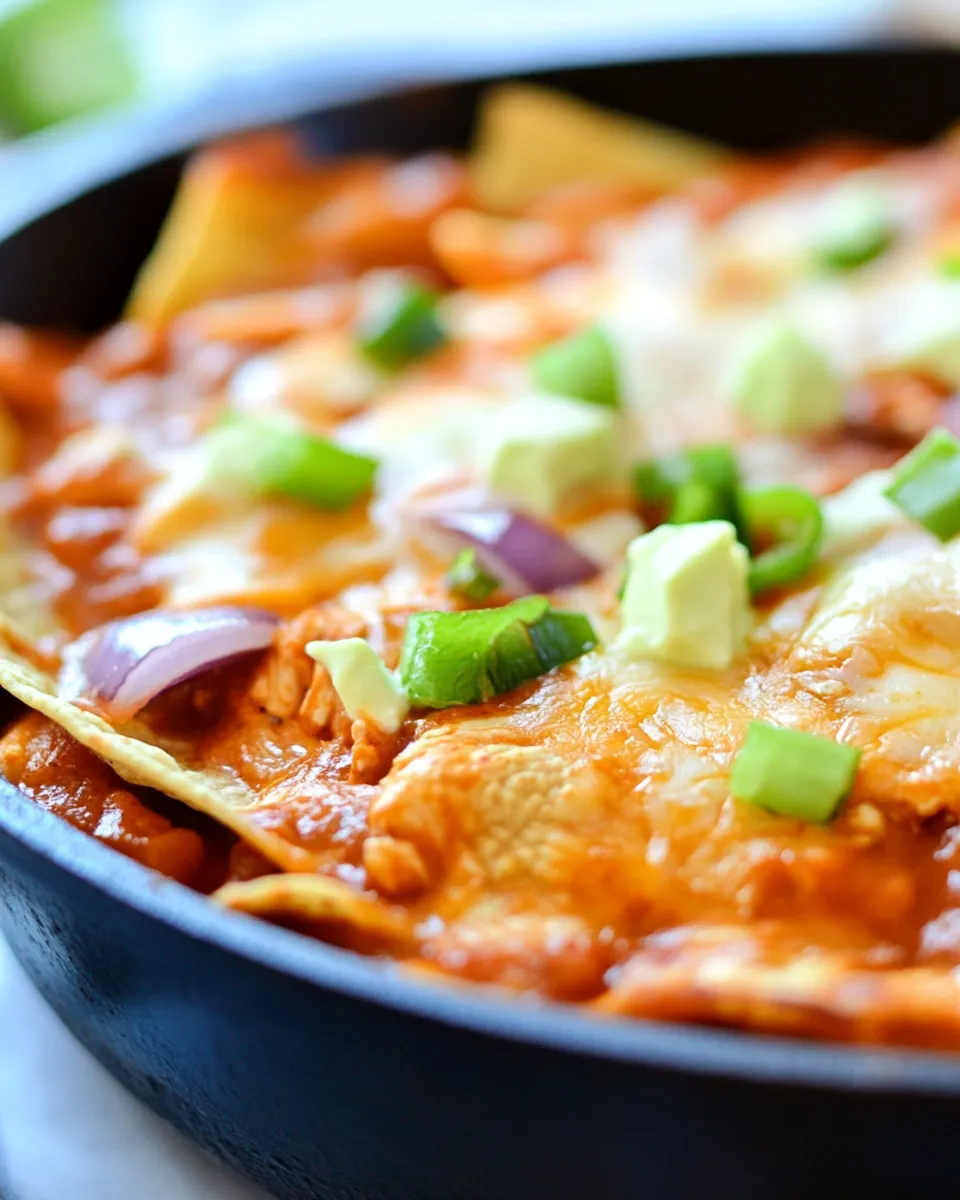 Quick Chicken Enchilada Skillet Recipe shot