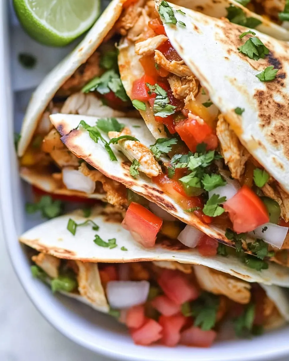 Homemade Chicken Fajita Quesadillas photo