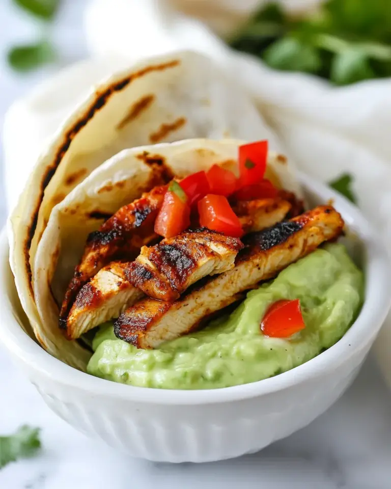 Homemade Chicken Fajita Wraps with Creamy Avocado Dip photo