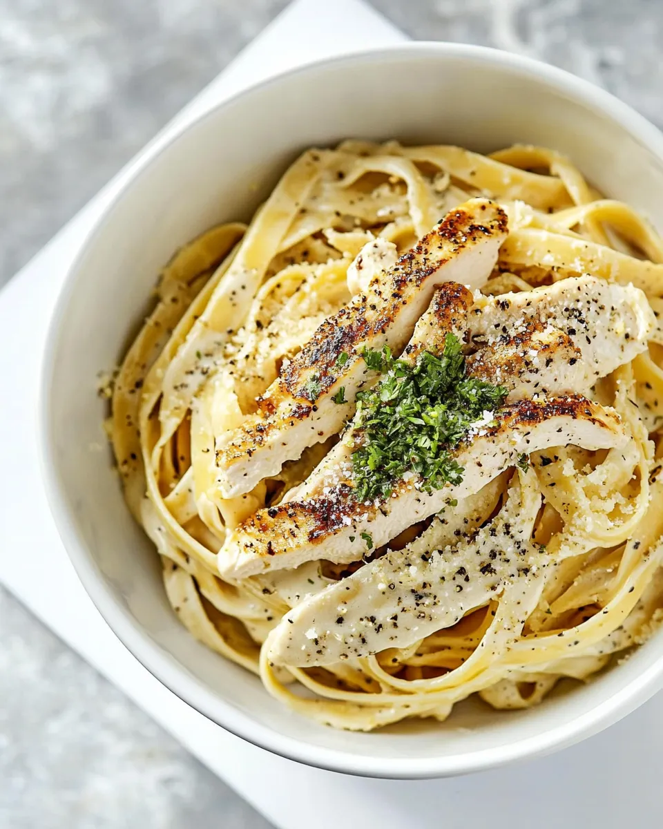 Homemade Chicken Fettuccine Alfredo photo