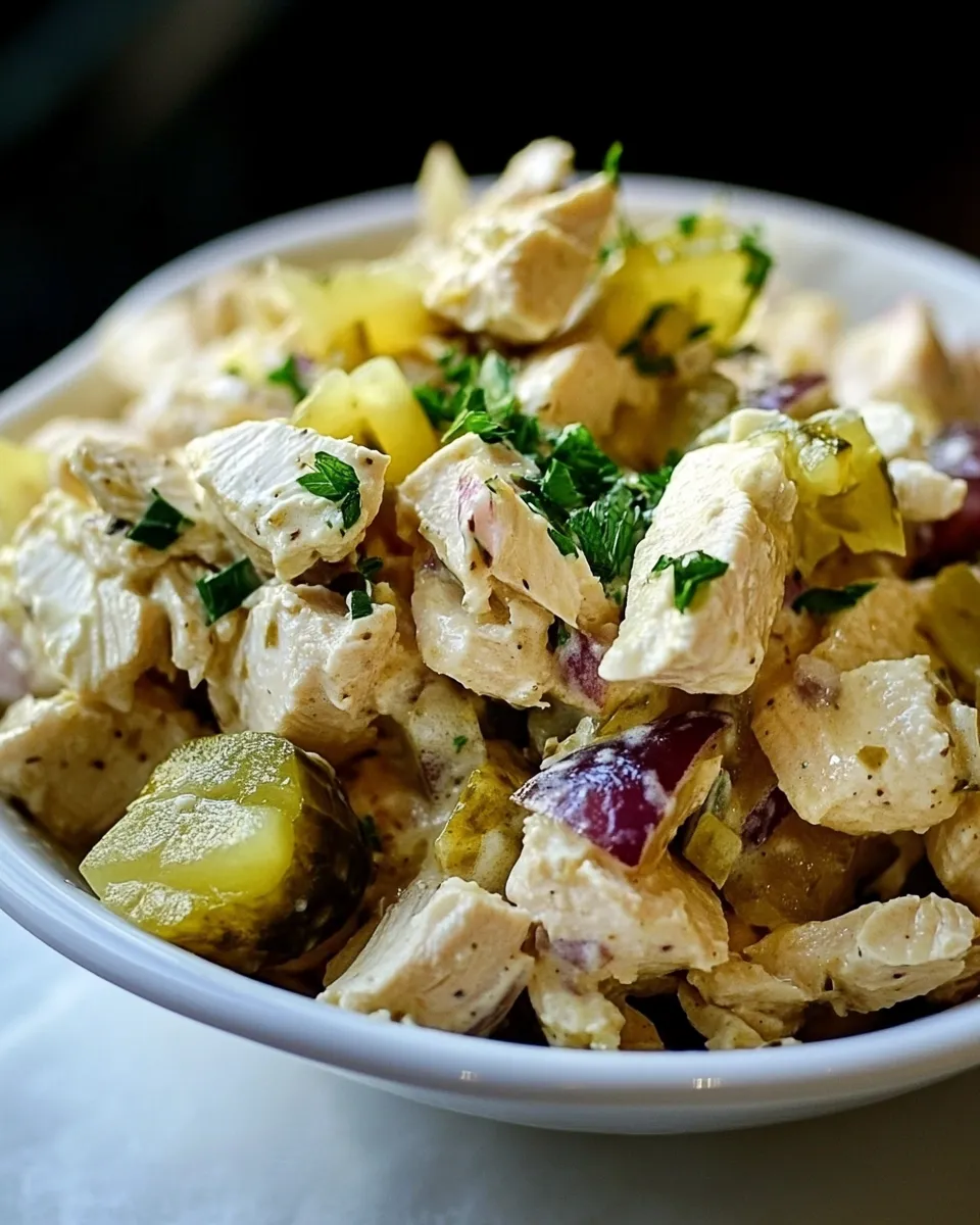 Classic Chicken Salad with Pickles Recipe image