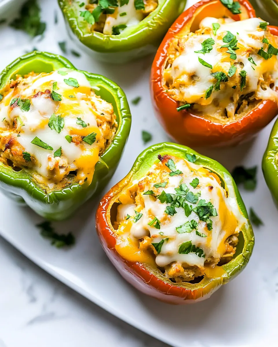 Homemade Chicken Stuffed Peppers with White Beans photo