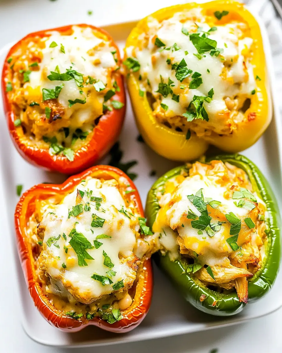 Delicious Chicken Stuffed Peppers with White Beans image