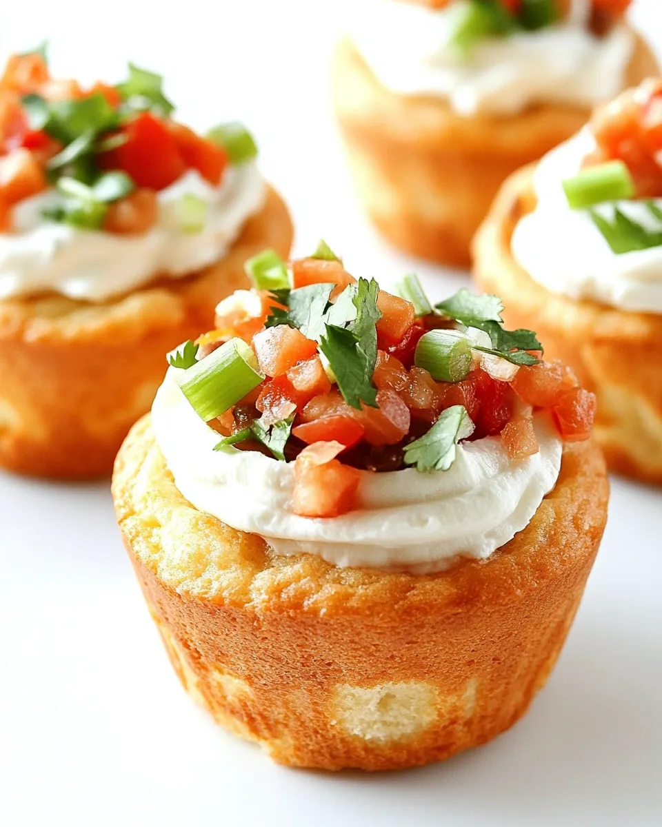 Easy Chicken Taco Cupcakes recipe photo