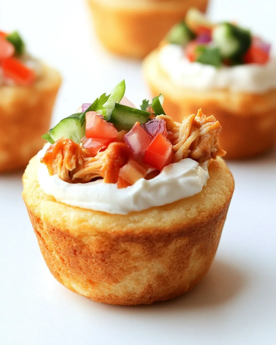 Delicious Chicken Taco Cupcakes shot