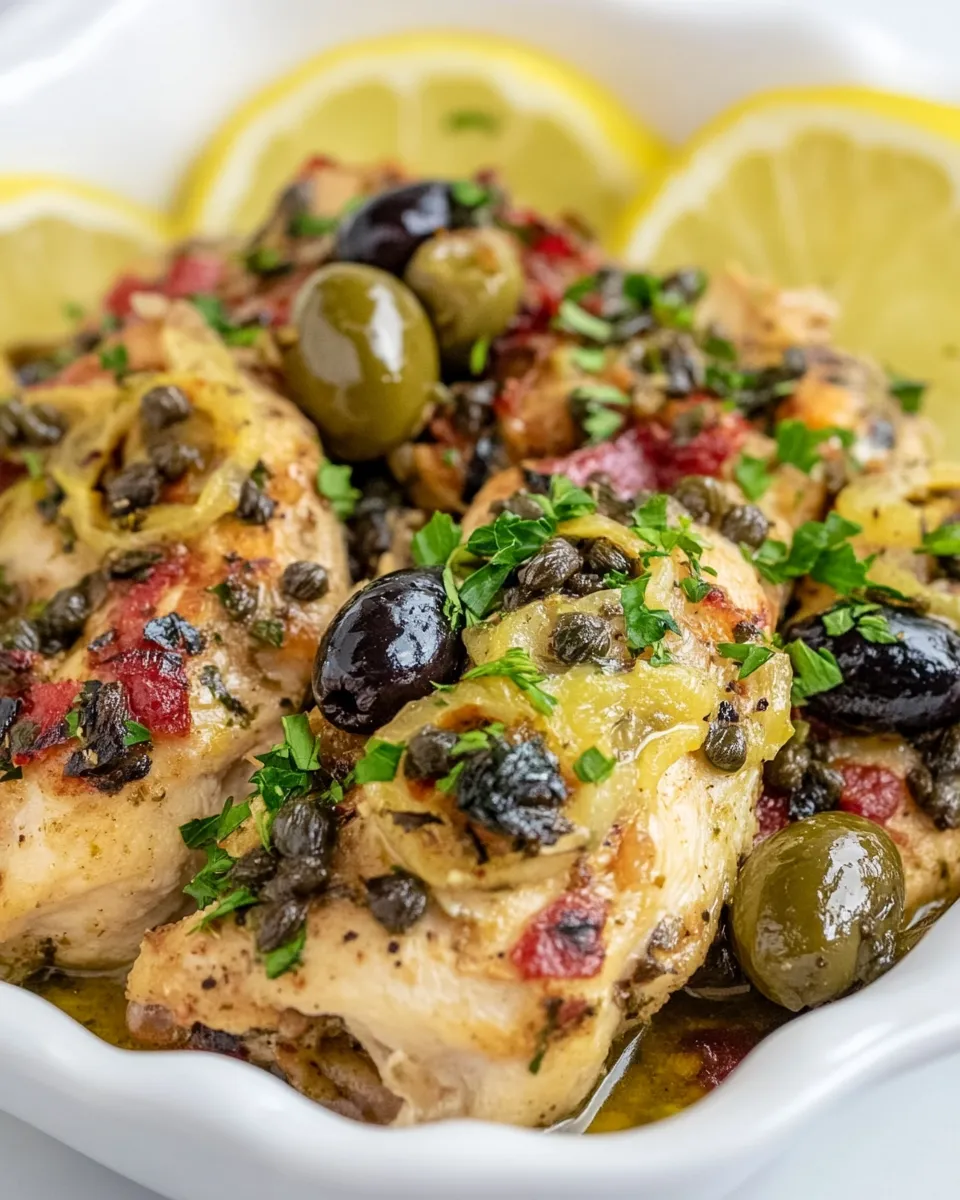 Homemade Chicken with Olives and Capers photo