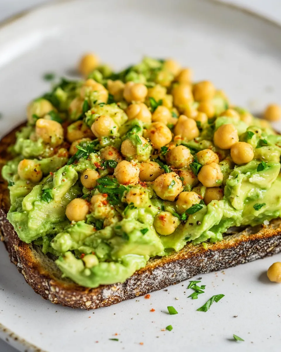 Easy Chickpea Avocado Toast recipe photo