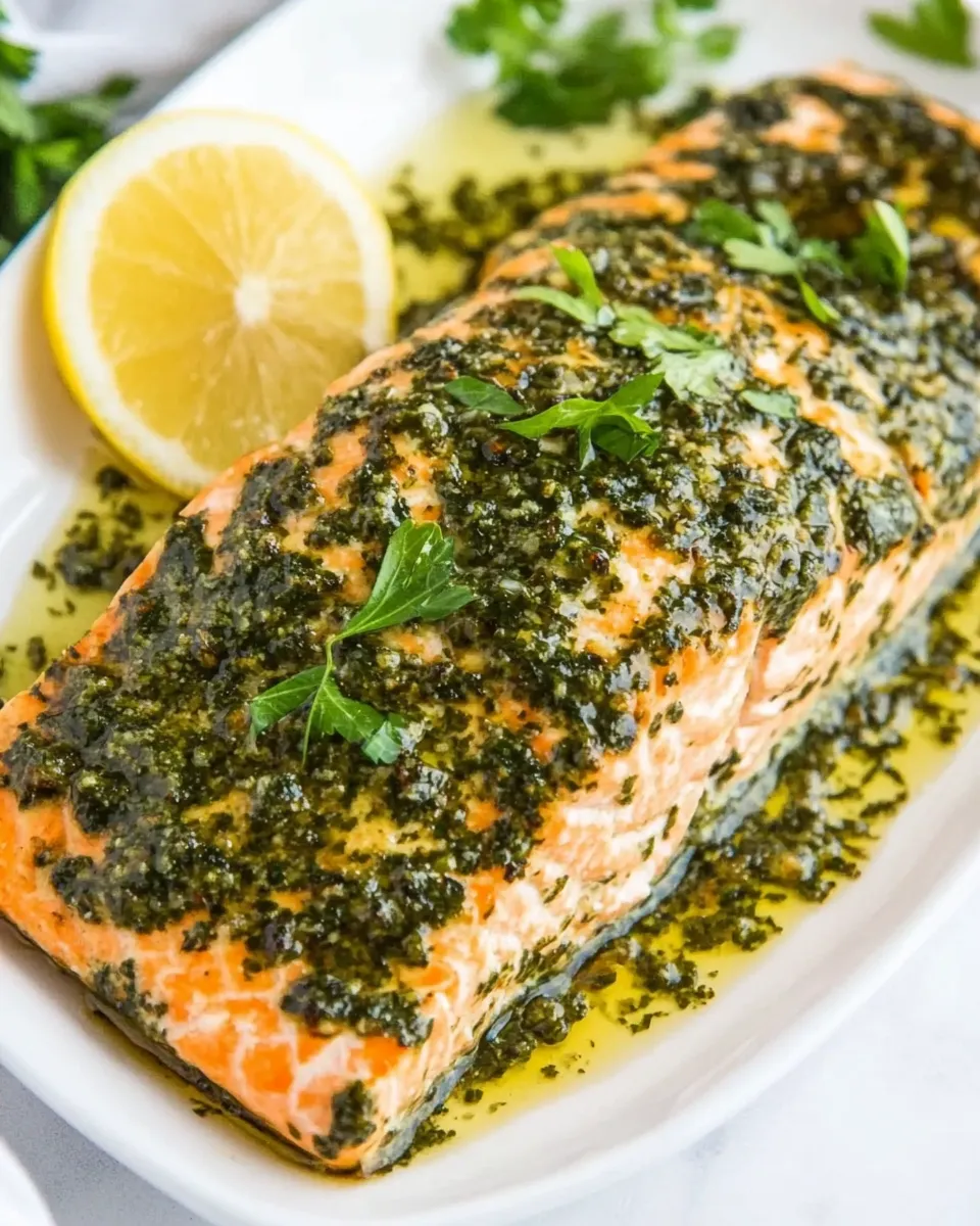 Classic Chimichurri Baked Salmon image