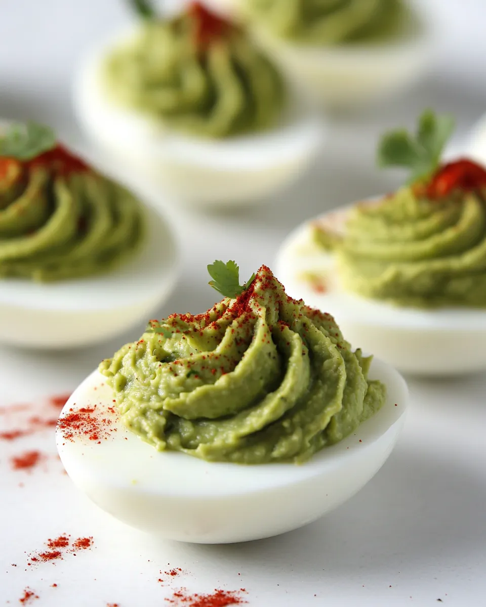 Homemade Chipotle Guacamole Deviled Eggs photo