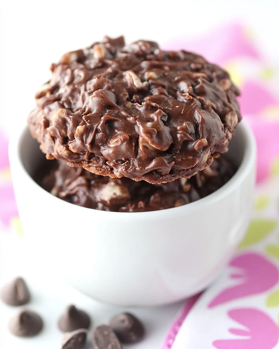 Easy Chocolate Biscoff No-Bake Cookies photo