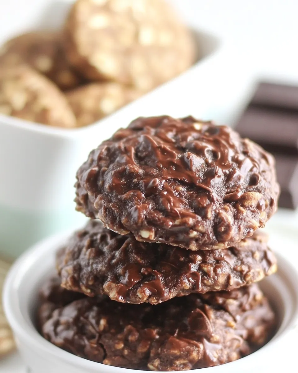 Quick Chocolate Biscoff No-Bake Cookies shot