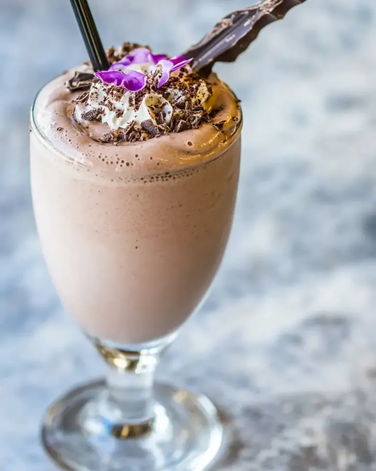 Homemade Chocolate Cake Batter Milkshake photo