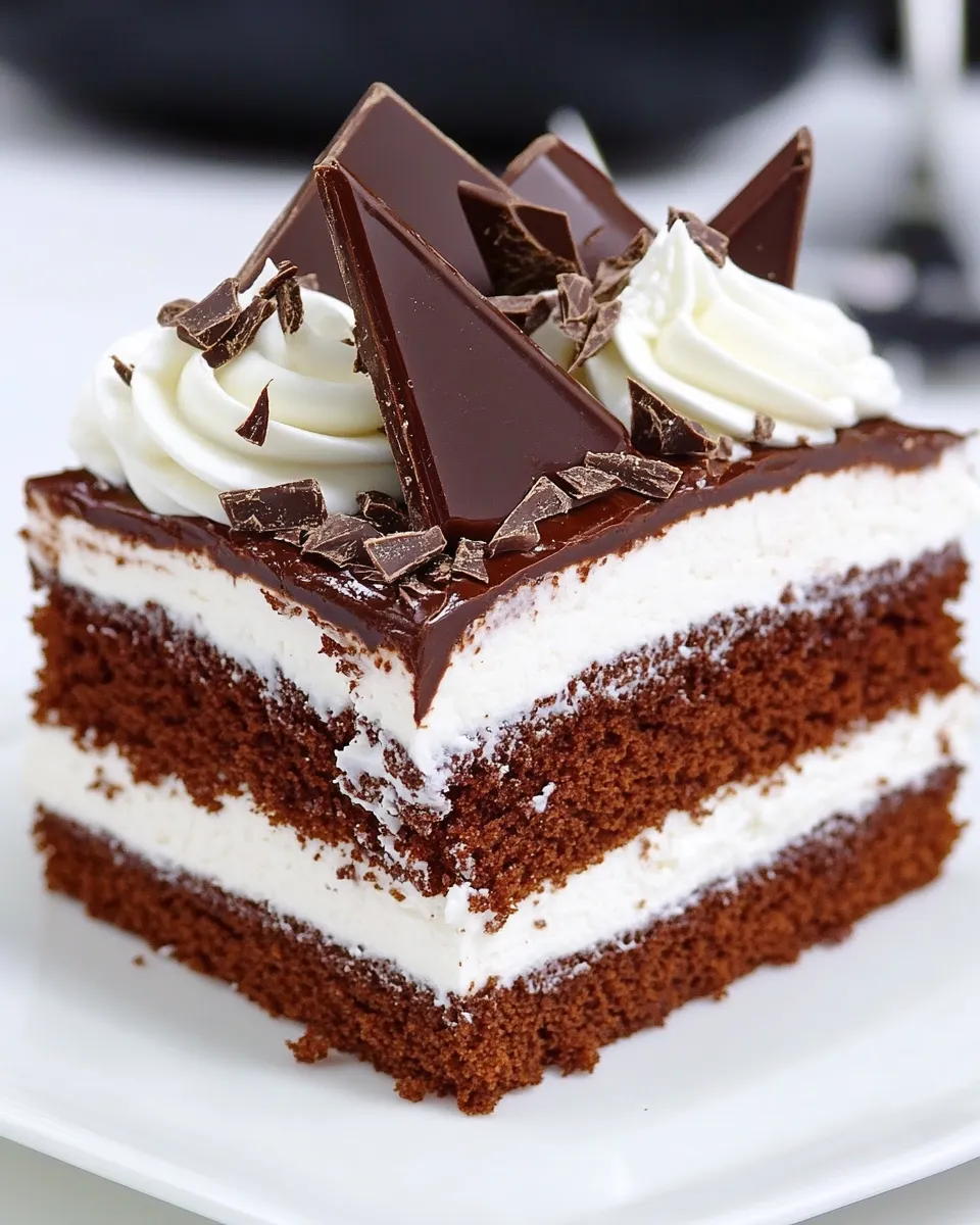 Classic Chocolate Cake with Cream Cheese & Condensed Milk food shot