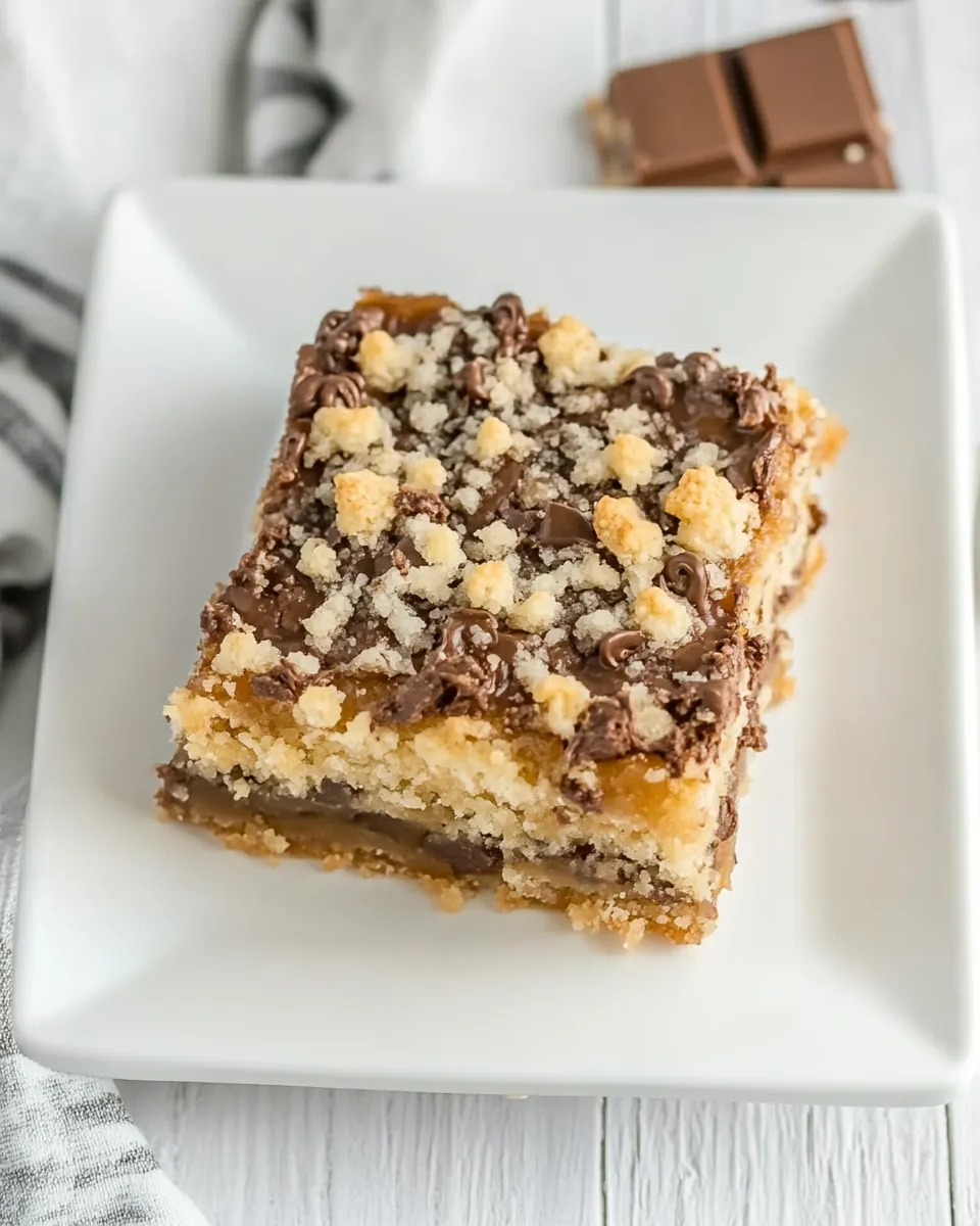 Easy Chocolate Caramel Bars with Streusel recipe photo