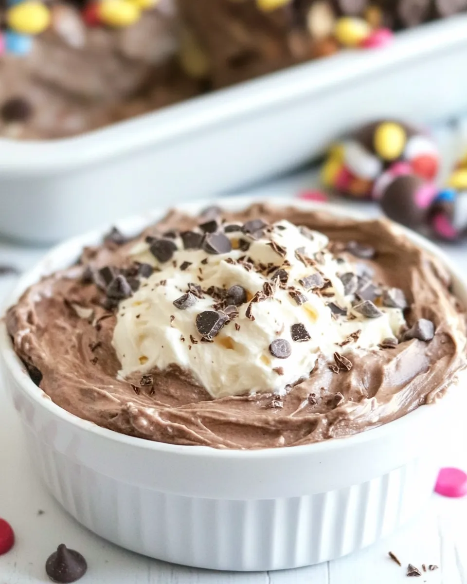 Homemade Chocolate Cheesecake Cake Batter Dip photo